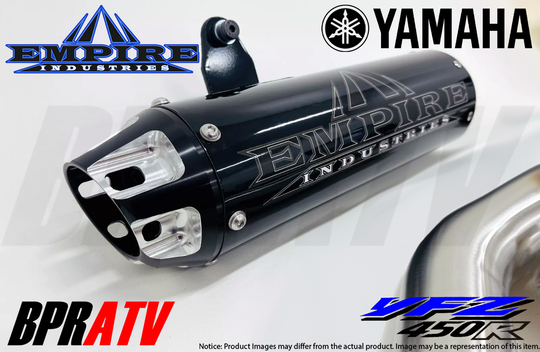 09+ Yamaha YFZ450R Empire Industries Full Exhaust Head Pipe System Muffler Black