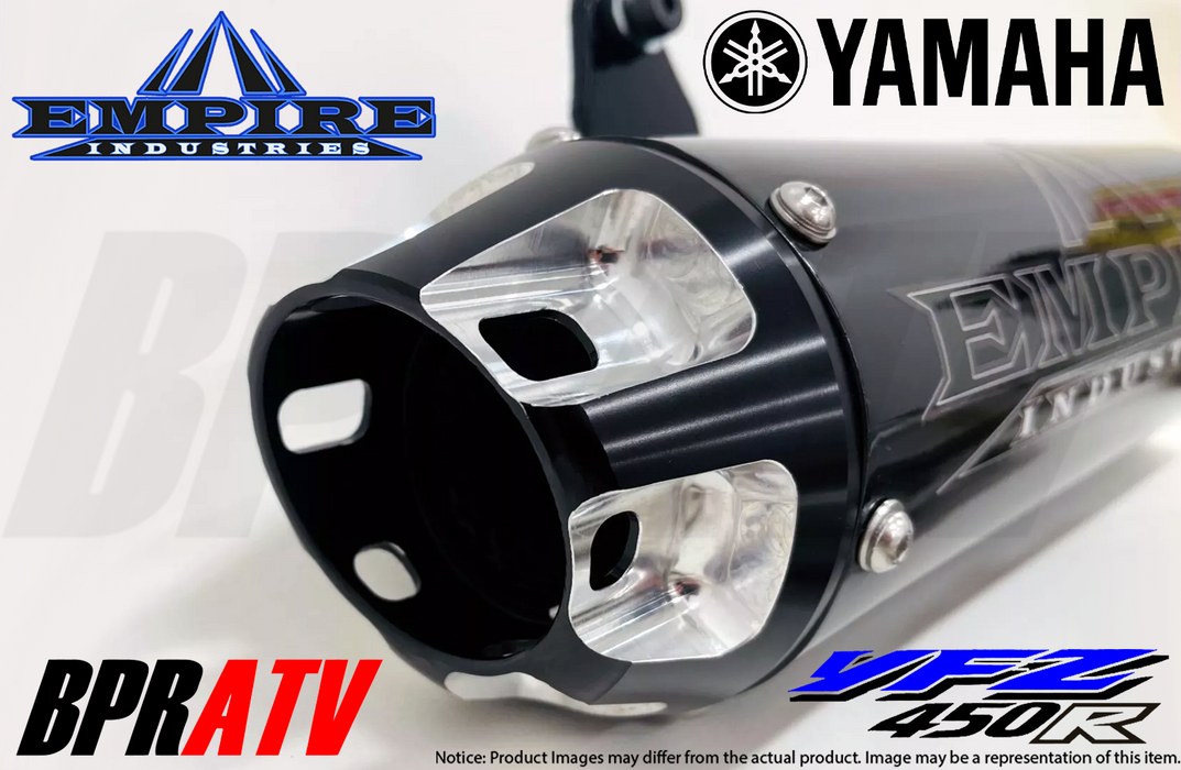 Yamaha YFZ450R YFZ450X Empire Cyclone Full Exhaust Head Pipe System Muffler BLK