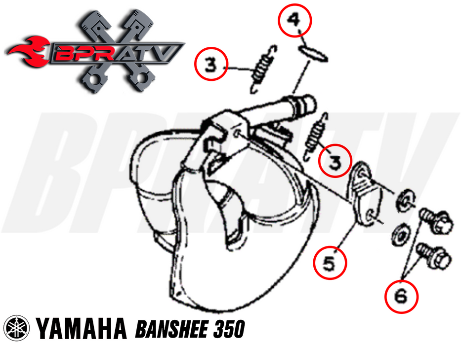 Banshee 350 Exhaust Repair Kit Yamaha FMF Pipe Springs Hangers & Titanium Bolts