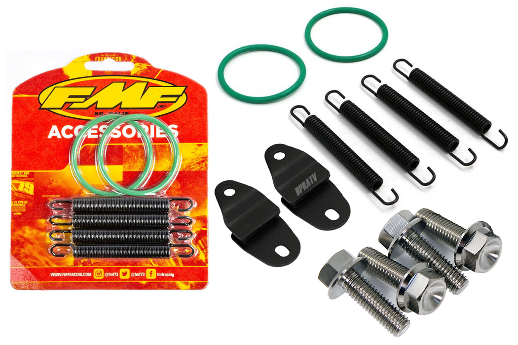 Banshee FMF Racing Exhaust Springs O-Rings Stay Mount Hangers Titanium Bolts Kit