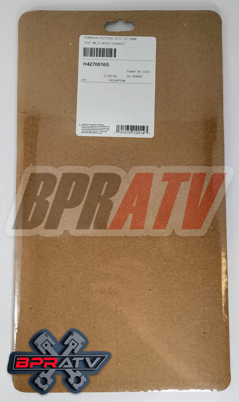 Yamaha YXZ1000R 16+ Cometic Top End Gasket Kit Std Bore 80mm (82.5mm) w/ Seals