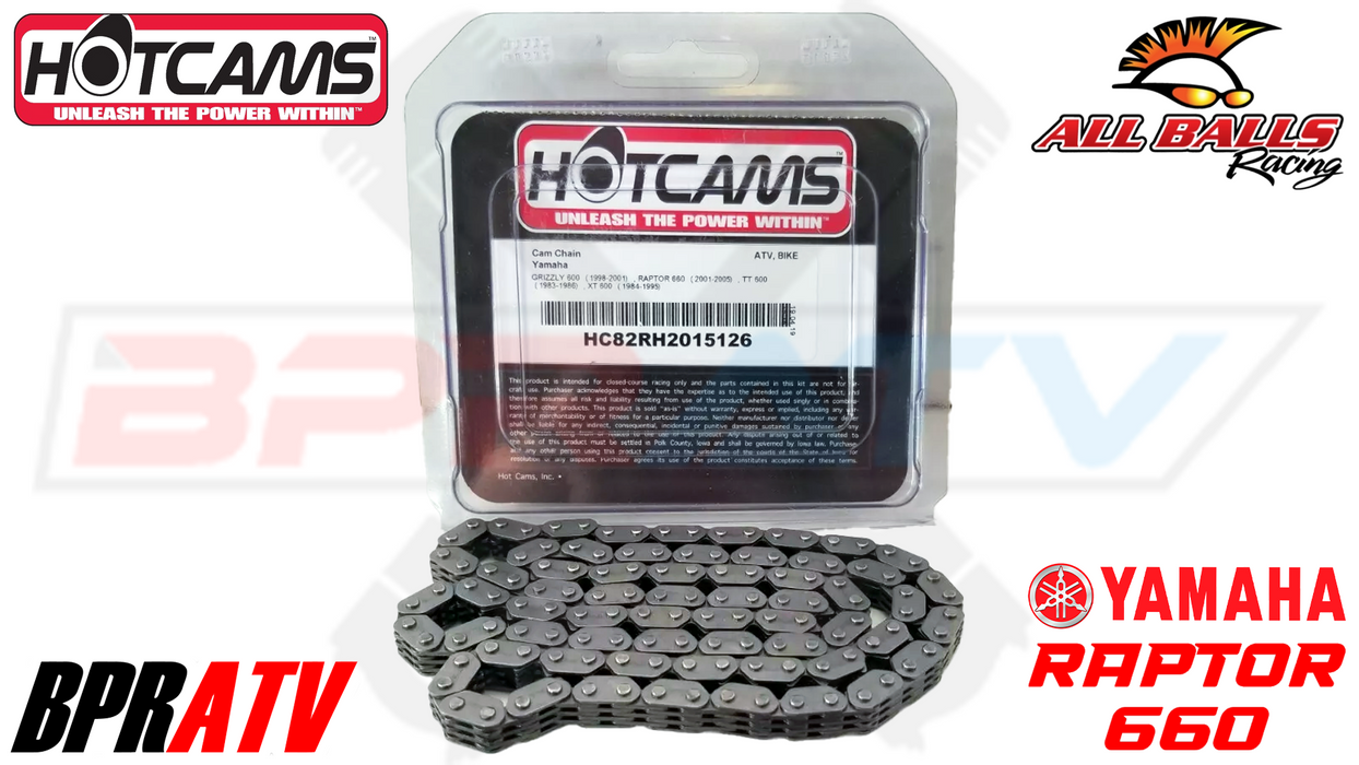 01-05 Yamaha YFM660R Raptor 660R Hot Cams Hotcams Replacement Cam Timing Chain