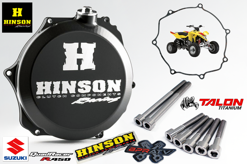 LTR450 LTR 450 Hinson Billetproof Clutch Cover Gasket & BPR TITANIUM Cover Bolts