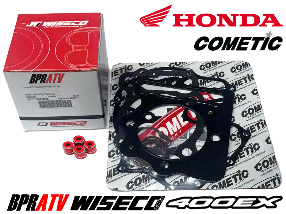 Honda TRX 400EX 400X XR400 Wiseco 86mm 10:1 Piston Kit & Cometic Top End Gasket