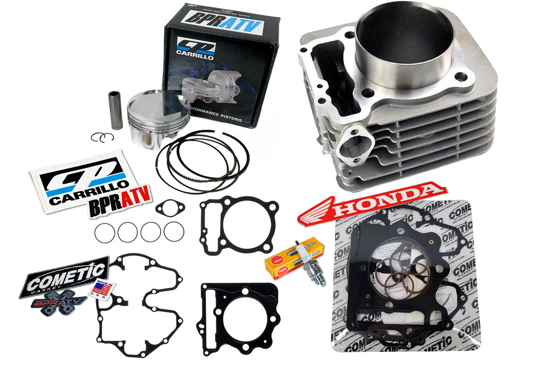 X400 Rework Kit Honda 400EX 400X XR400 Top End Rebuild Kit CP Piston Gaskets Cylinder ...