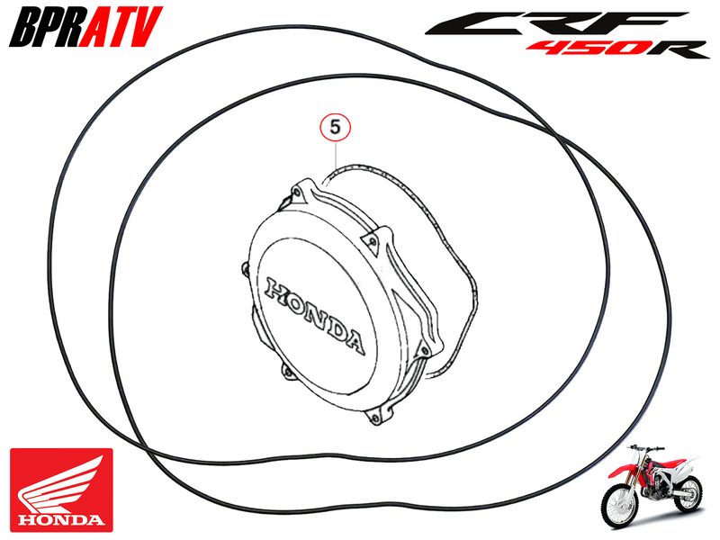 02-16 CRF450R CRF 450R Clutch Cover Basket Gasket O-Ring Seal 11352-MEB-671 QTY2