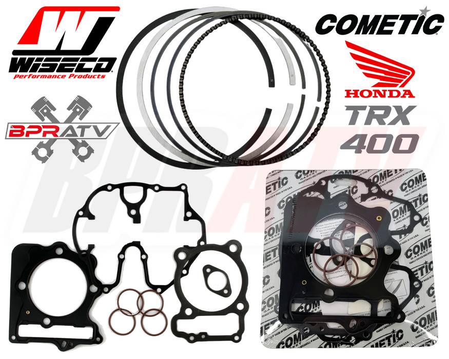 Honda 400EX 85mm Stock Bore WISECO Piston Rings Set & Cometic Top End Gasket Kit