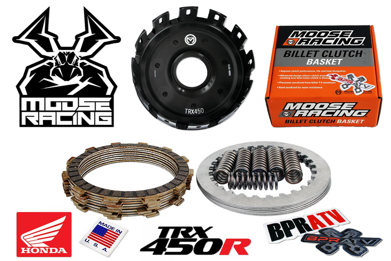 Moose Offroad Honda TRX450R TRX 450R CNC Billet Clutch Basket HD Clutch Pack Kit