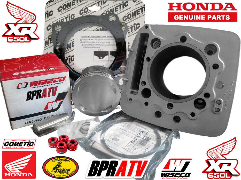 Honda XR650L Big Bore Kit OEM Cylinder Wiseco Piston 102.41mm Cometic Gaskets XR