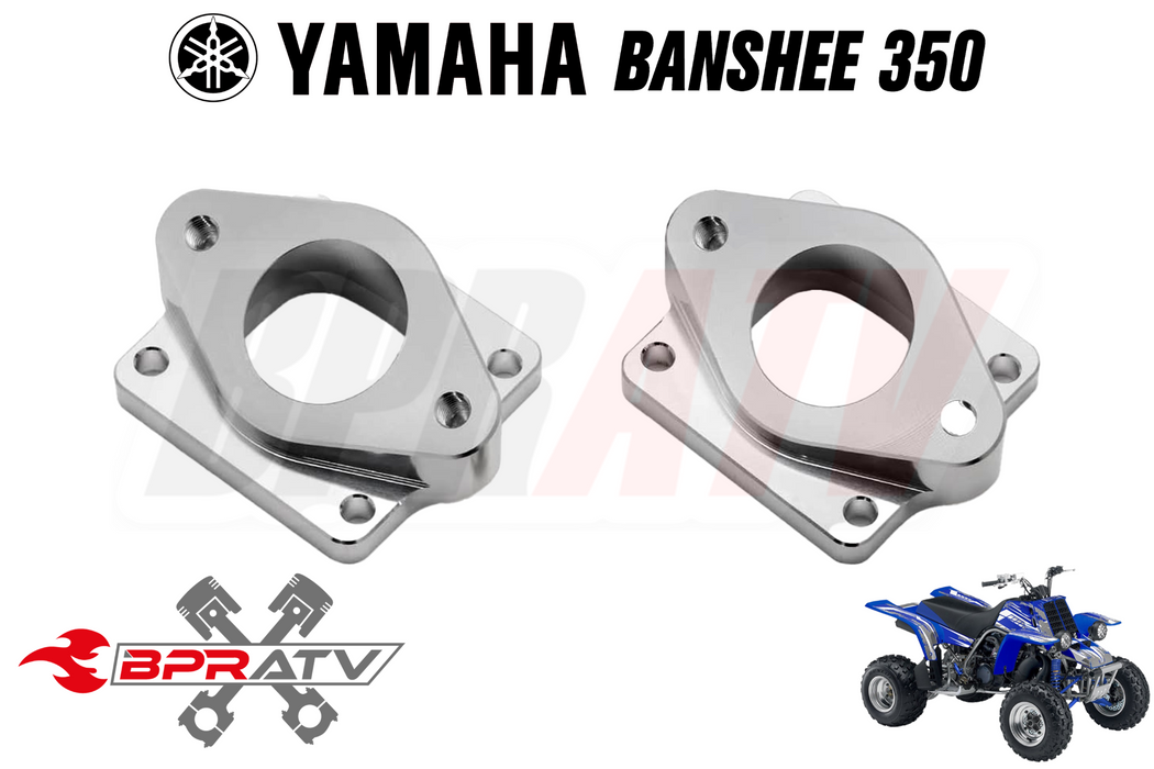 Billet Intake Manifolds Kit 38 39 41 Dual Carbs Carburetors Yamaha Banshee 350
