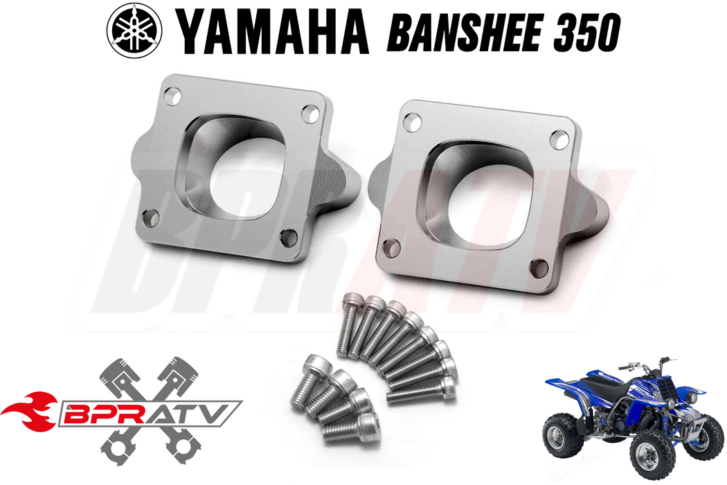 Billet Intake Manifolds Kit 38 39 41 Dual Carbs Carburetors Yamaha Banshee 350