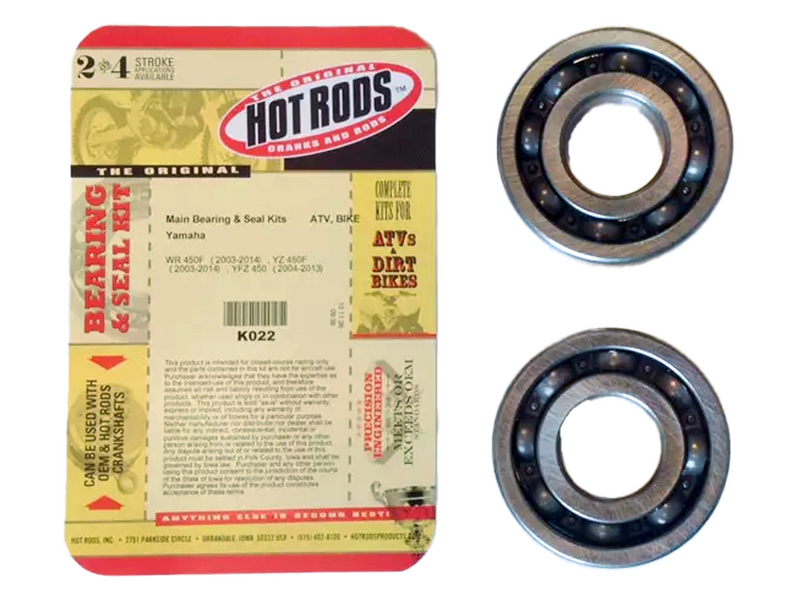 Yamaha YZ450F YZ 450 FX Hot Rods Crankshaft Main Bearing Set 93306-30633-00 K022