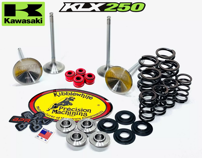 Kawasaki KLX250 KLX 250S Kibblewhite Head Intake Exhaust Valve Springs RED Seals