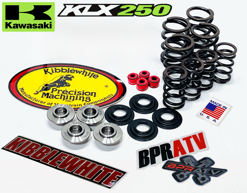 Kawasaki KLX250 KLX 250SF Kibblewhite Titanium Valve Springs Kit RED Viton Seals