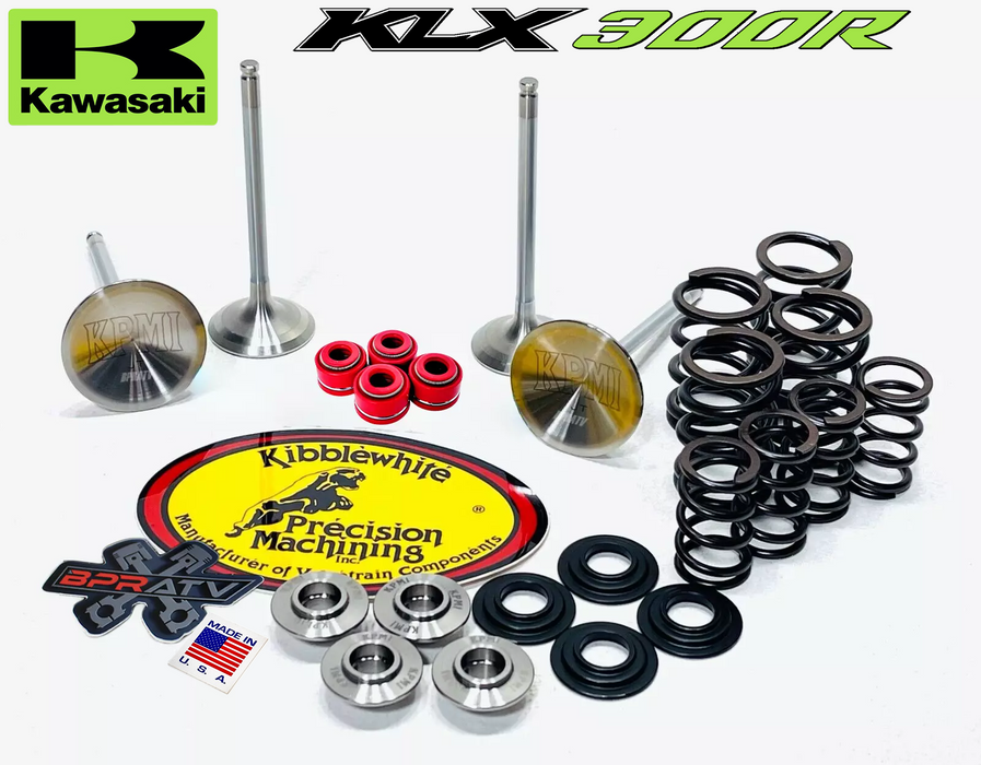 Kawasaki KLX300R KLX 300 Kibblewhite Head Intake Exhaust Valve Springs RED Seals