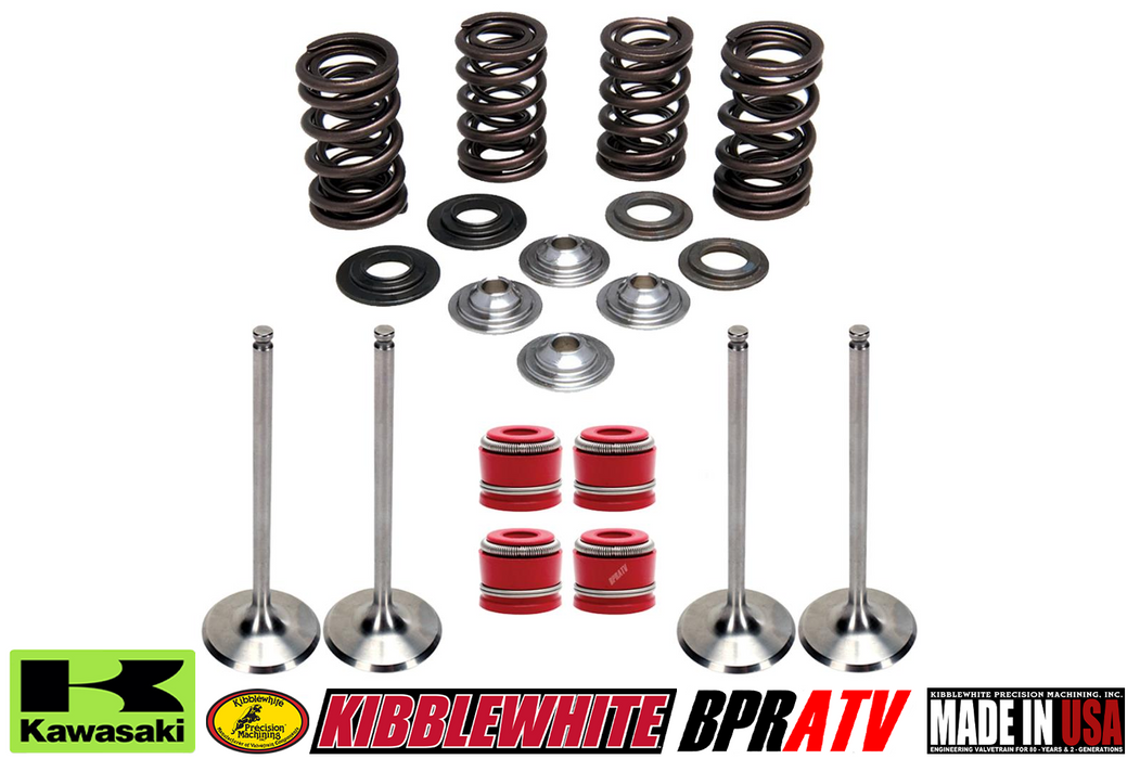 Kawasaki KX250F KX 250F Kibblewhite Intake Exhaust Valves RED Seals & Spring Kit