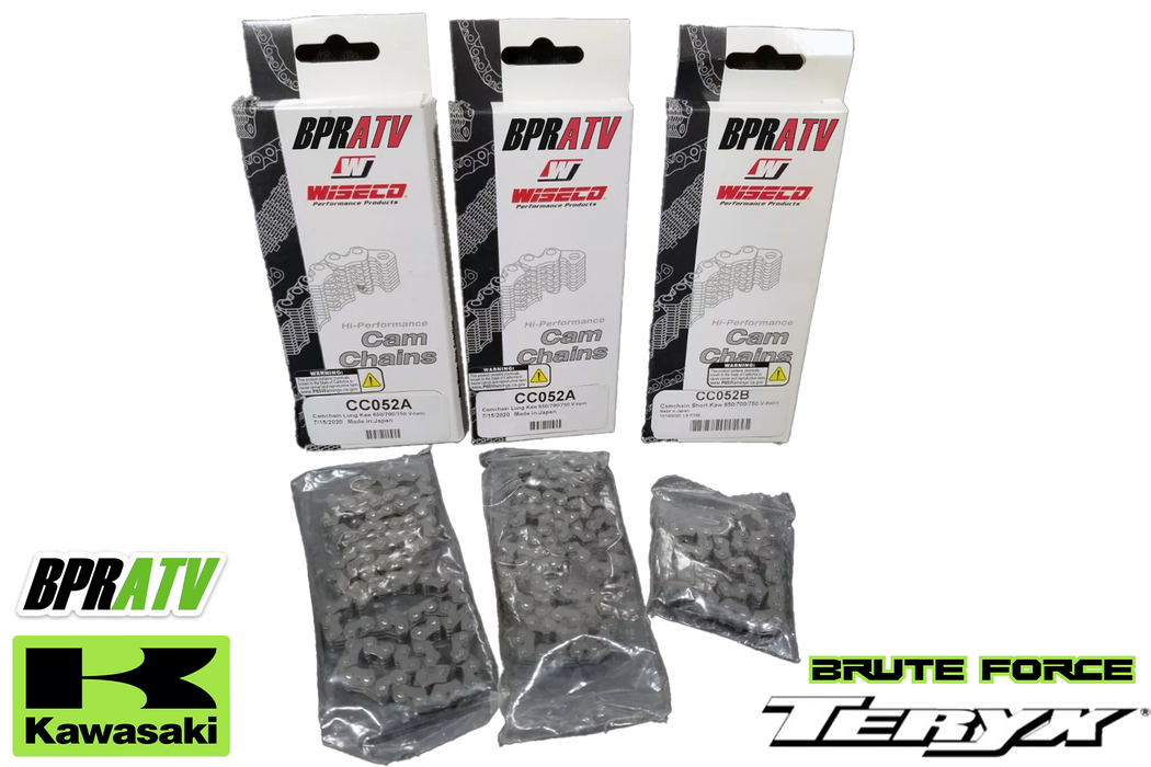 Kawasaki Brute Force 650 750 Teryx 750 Heavy Duty Wiseco Cam Timing Chains THREE