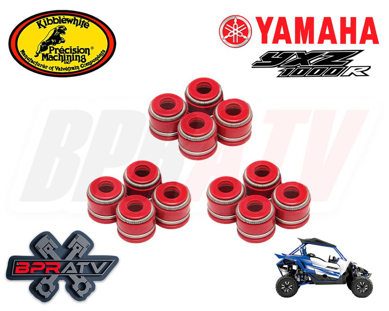 Yamaha YXZ1000R Kibblewhite Valve Keepers RED Viton Valve Stem Seals Full Set 12