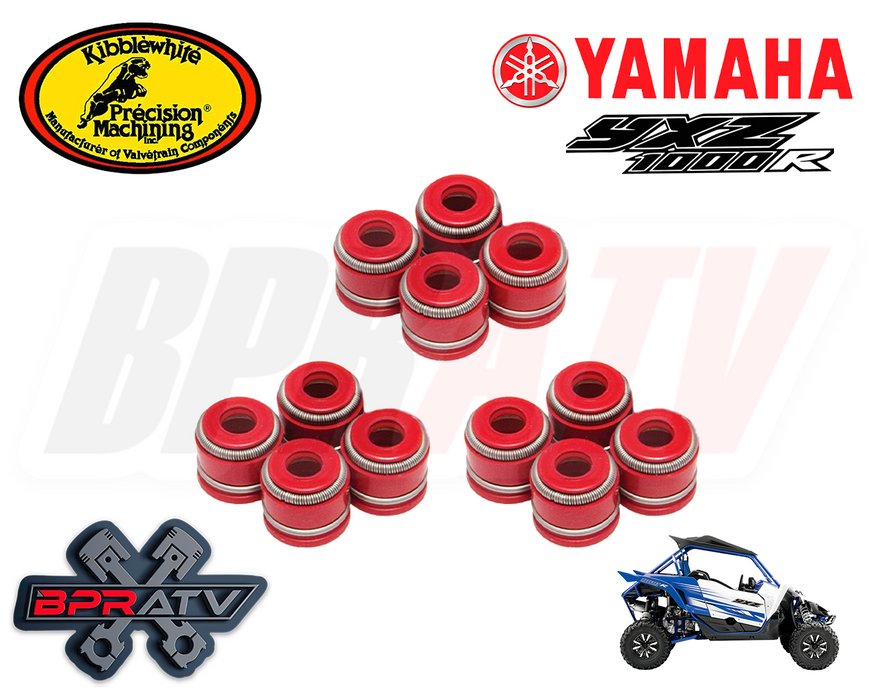 Yamaha YXZ1000R Kibblewhite Valve Keepers Cotters RED Viton Valve Stem Seals Set