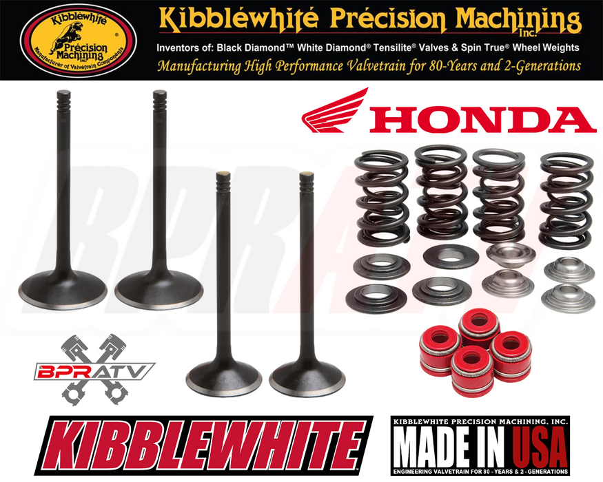 86-95 Honda XR250R XR 250 KIBBLEWHITE Intake Exhaust Valves Spring Kit RED Seals