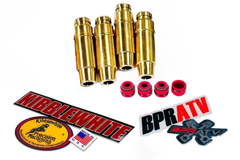 KFX400 LTZ400 DRZ400 Kibblewhite Valve Guides RED Seals Kit OEM Replacement Head