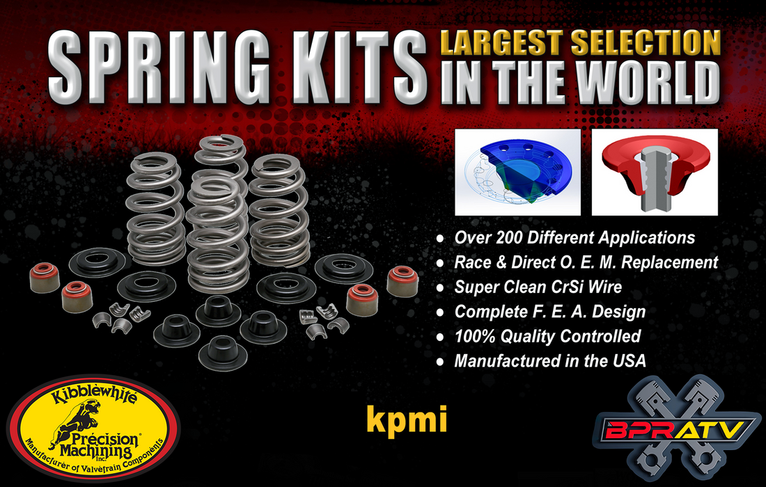 06+ Honda TRX450R TRX 450ER Kibblewhite Titanium Valves Springs Spring Seal Kit