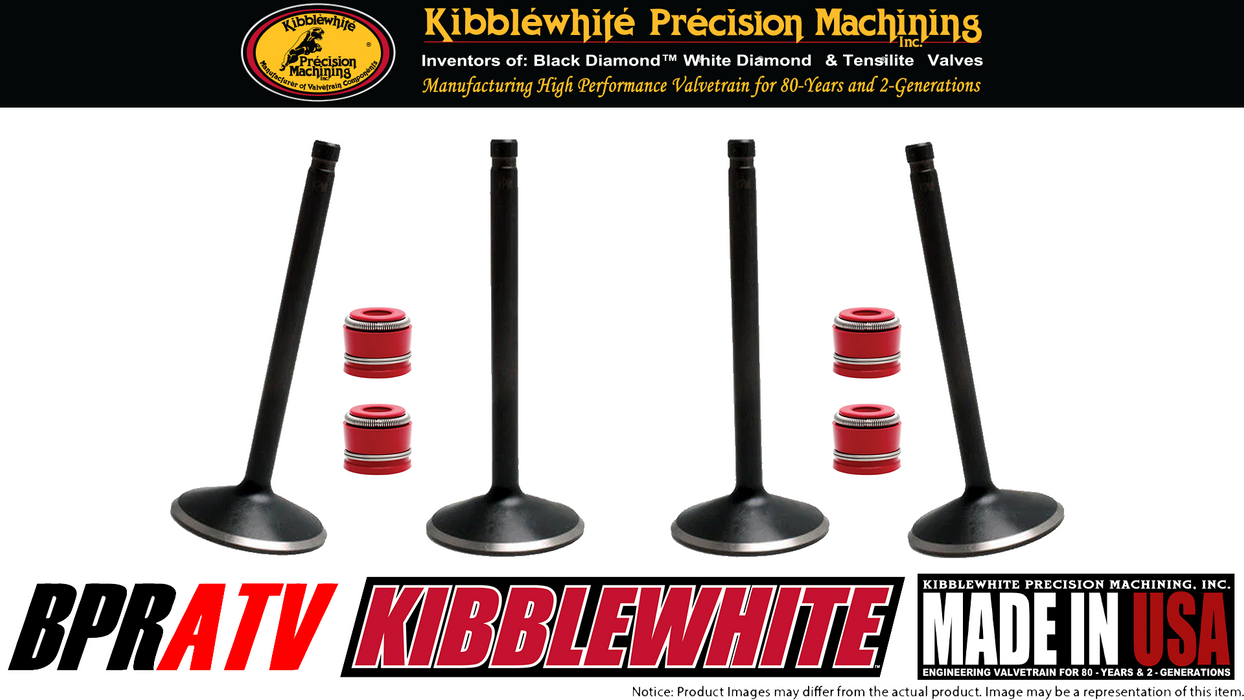 Kibblewhite Intake Exhaust Valves Red Viton Seal Polaris Predator 500 Outlaw 500