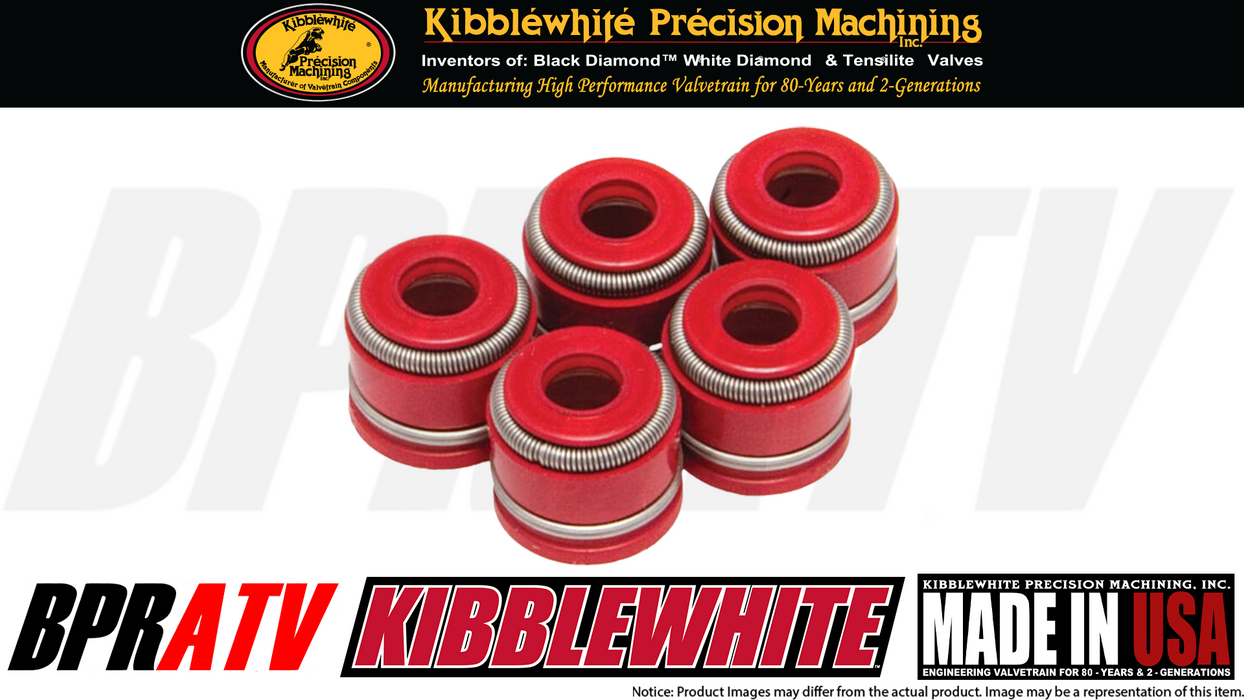 Yamaha YZ426F YZ 400F Kibblewhite RED Viton Valve Stem Seals Seal Set of 5 98-02
