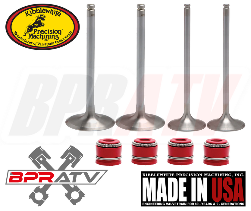 04-13 Yamaha YFZ450 YFZ 450 KIBBLEWHITE +1mm Intake Exhaust Valves RED Seals Kit