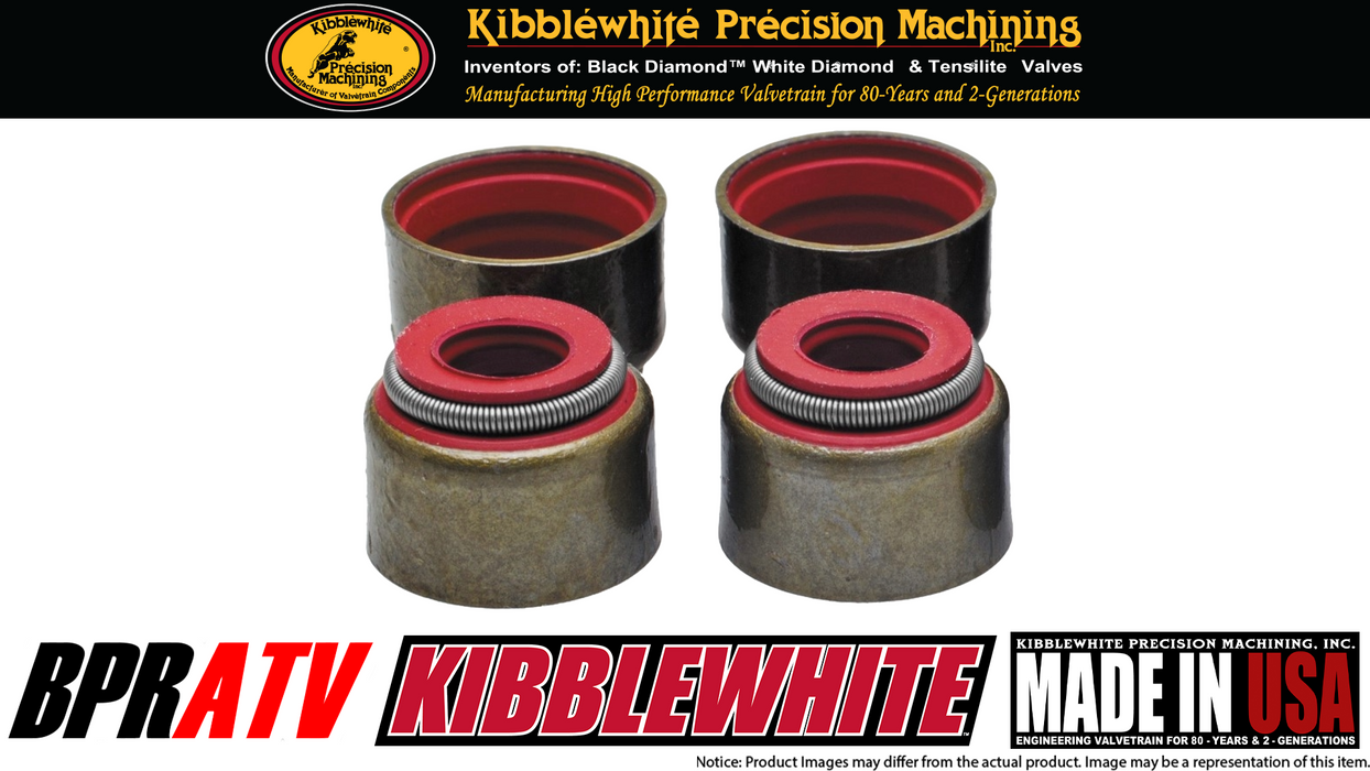 Polaris Predator 500 Outlaw 500 Kibblewhite Red Viton Valve Stem Guide Seals (4)