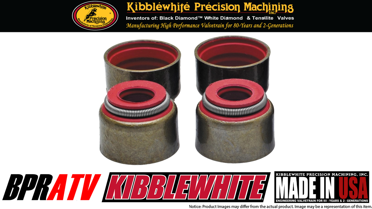 Can Am Outlander 400 Kibblewhite RED Viton Valve Stem Seals Seal Set of 4 Four 4