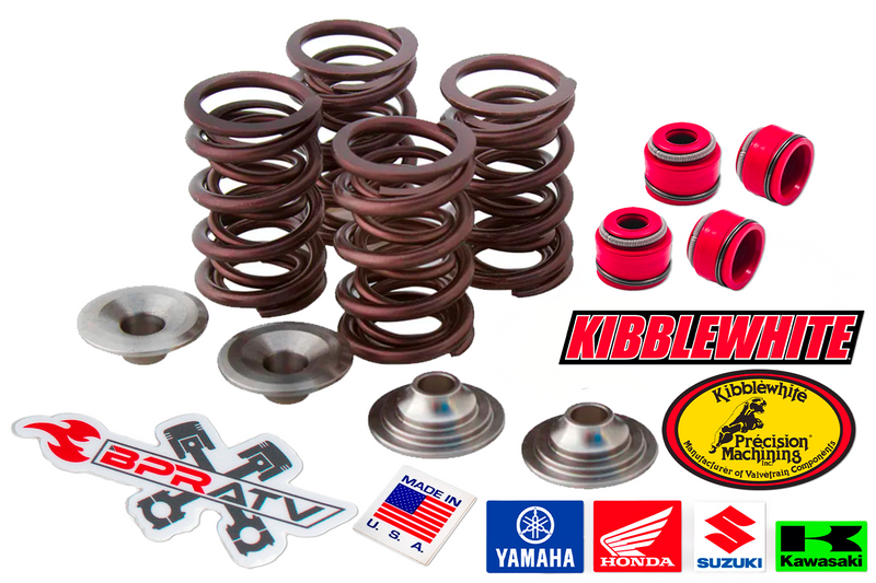 85 86 Honda ATC350X Valve Spring Kit + RED Seals Ti Retainers by Kibblewhite USA