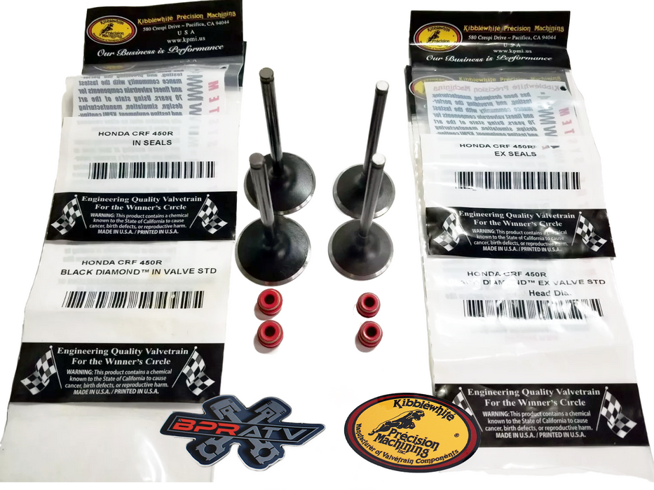 Honda CRF450R CRF 450R Kibblewhite Head Intake & Exhaust Valves RED Seals '09-12