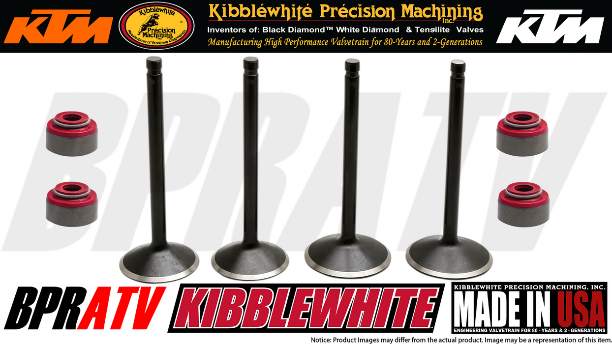 13-17 KTM 450 XC-F XCF 450 Kibblewhite Intake Valves Exhaust Valve Kit RED Seals