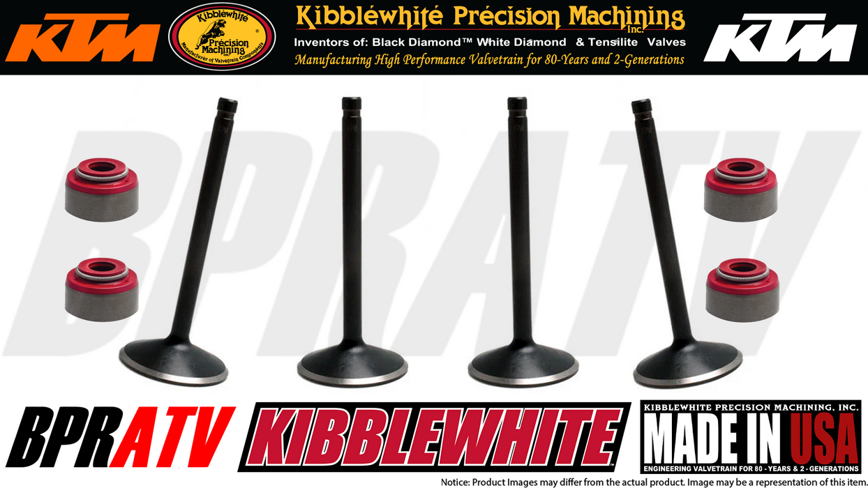 13-17 KTM 450 XC-F XCF 450 Kibblewhite Intake Valves Exhaust Valve Kit RED Seals