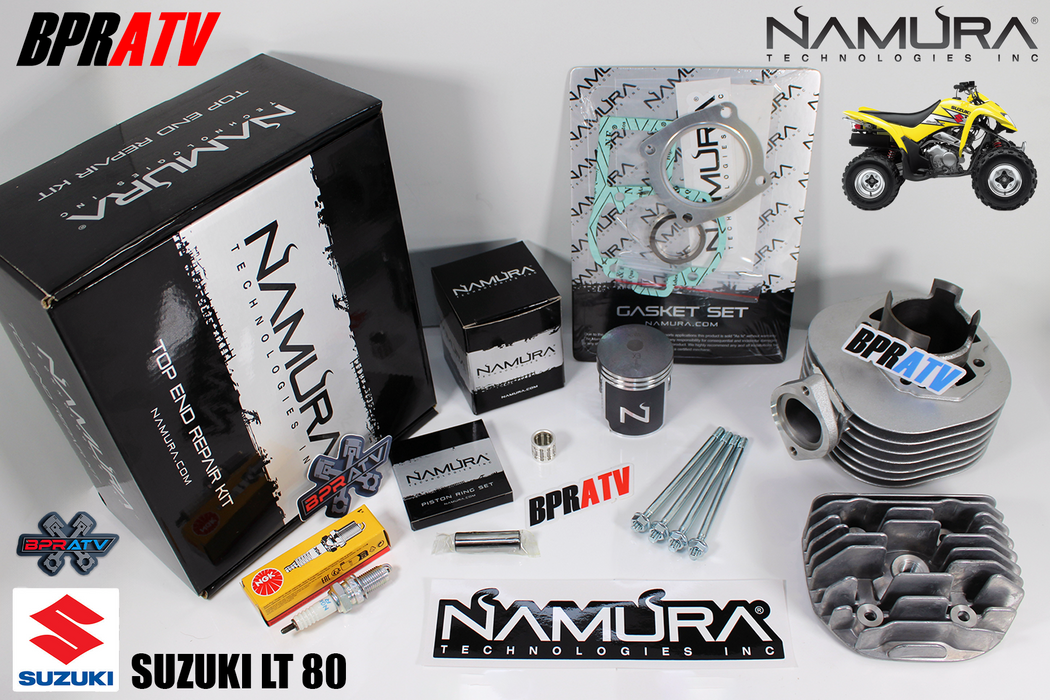 Suzuki LT80 LT 80 Cylinder Head Namura Piston & Gasket NGK Top End Rebuild Kit