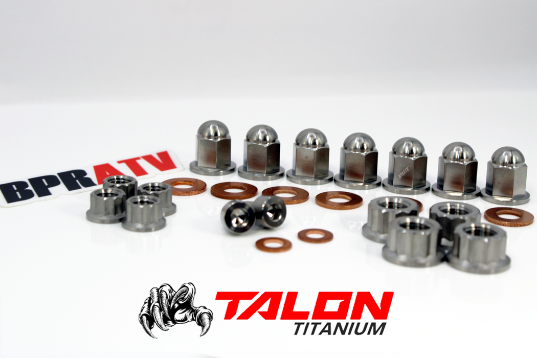 BPRATV Titanium Honda ATC250R ATC TRX 250R Cylinder Head Acorn Cap Nuts Kit Set