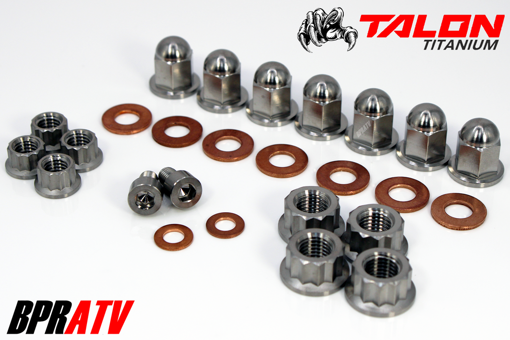 Kawasaki KX85 KX125 KX250 2-Stroke Top End Engine Cylinder Head Ti Nuts Kit Set