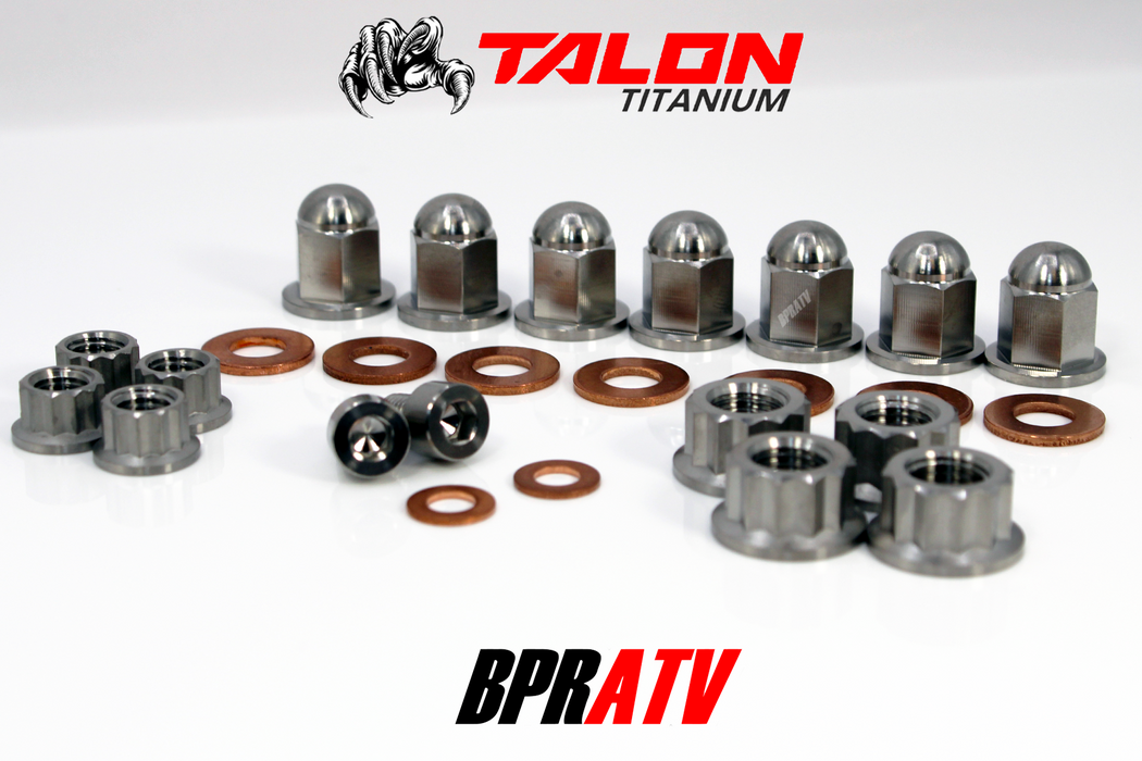 TITANIUM Yamaha Blaster 200 YFS200 Top End Engine Cylinder Head Cap Nuts Kit Set