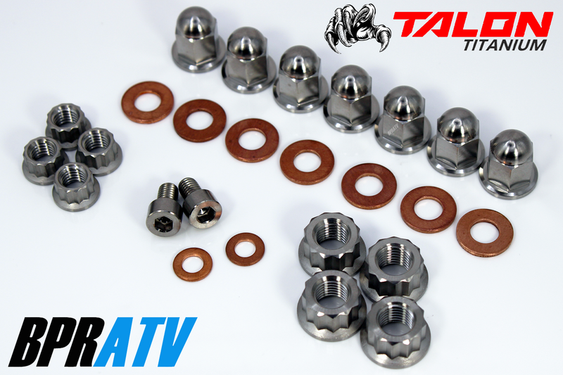BPRATV Titanium Honda ATC250R ATC TRX 250R Cylinder Head Acorn Cap Nuts Kit Set