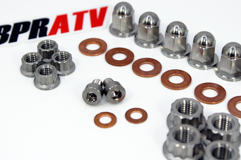 TITANIUM Honda TRX 250R ATC 250R Top End Engine Cylinder Head Acorn Nuts Kit Set