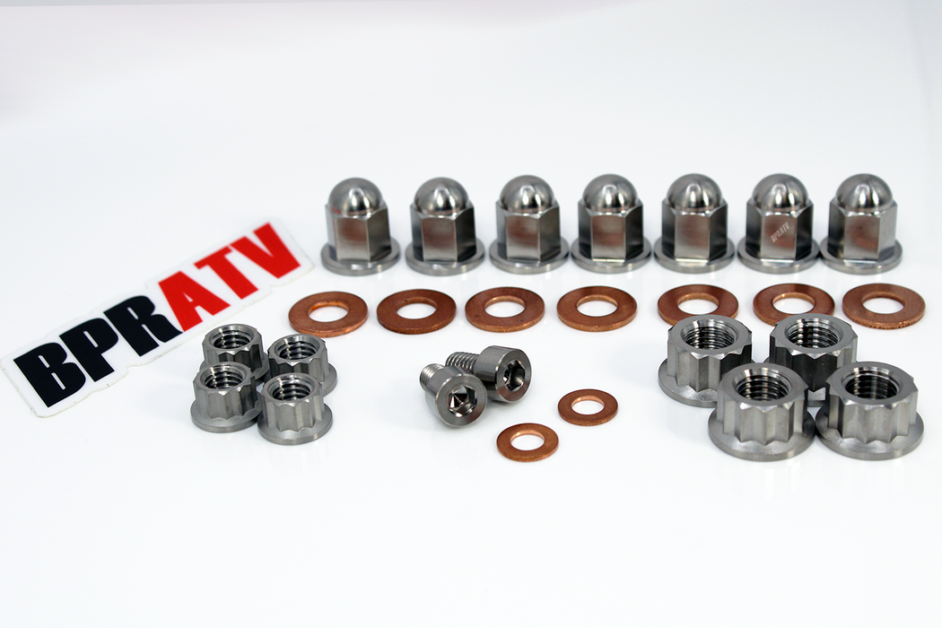 BPRATV Titanium Kawasaki KX250 KX 250 Top Cylinder Head Acorn Cap Nuts Kit Set