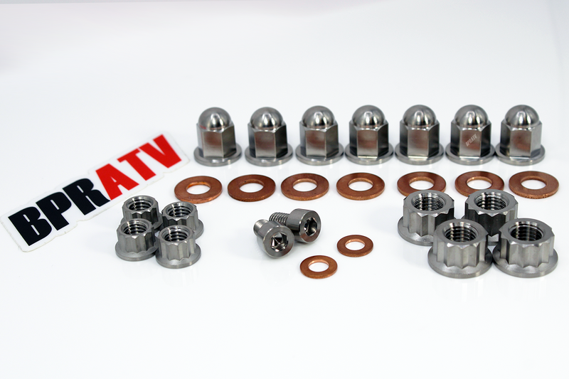 TITANIUM Honda TRX 250R ATC 250R Top End Engine Cylinder Head Acorn Nuts Kit Set