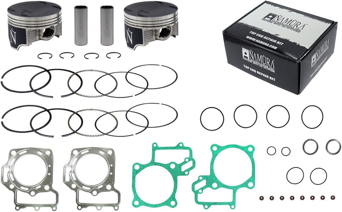 06-13 Brute Force 650 KVF650 80mm Stock Cylinders Namura Piston Top End Kit 11:1