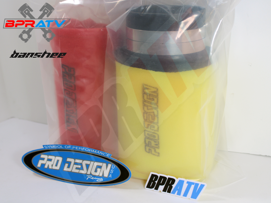 Pro Design Pro Flow Airbox Filter Kit Intake Manifold Filters Yamaha Banshee 350