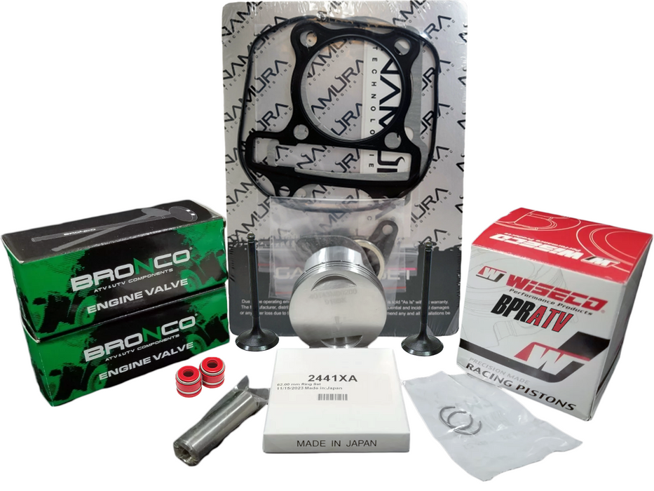 Polaris RZR 170 Top End Rebuild Kit Wiseco Piston Bronco Valves & Namura Gaskets