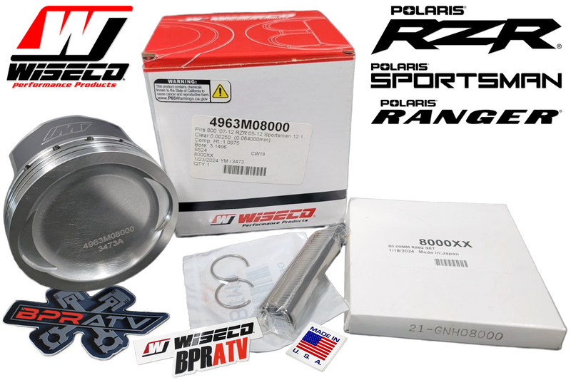 Wiseco Piston Kit 80mm Polaris Sportsman 800 EFI / Ranger / RZR 800 4963M08000