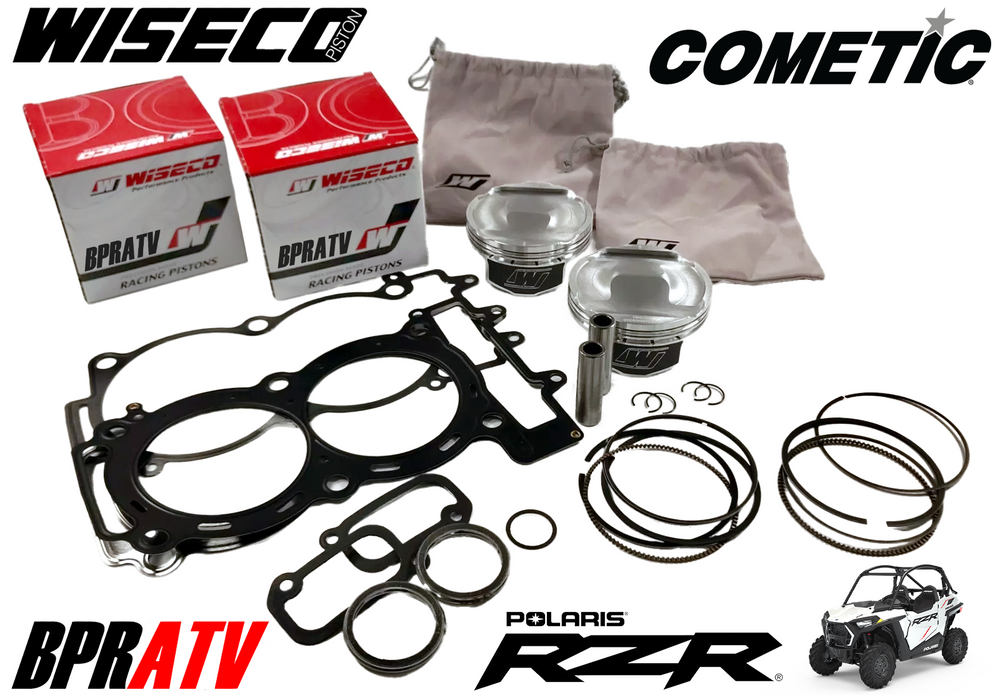 Wiseco Piston Kit Set for 11-14 Polaris RZR XP 900 93mm OEM Bore 10.6:1 Cometic