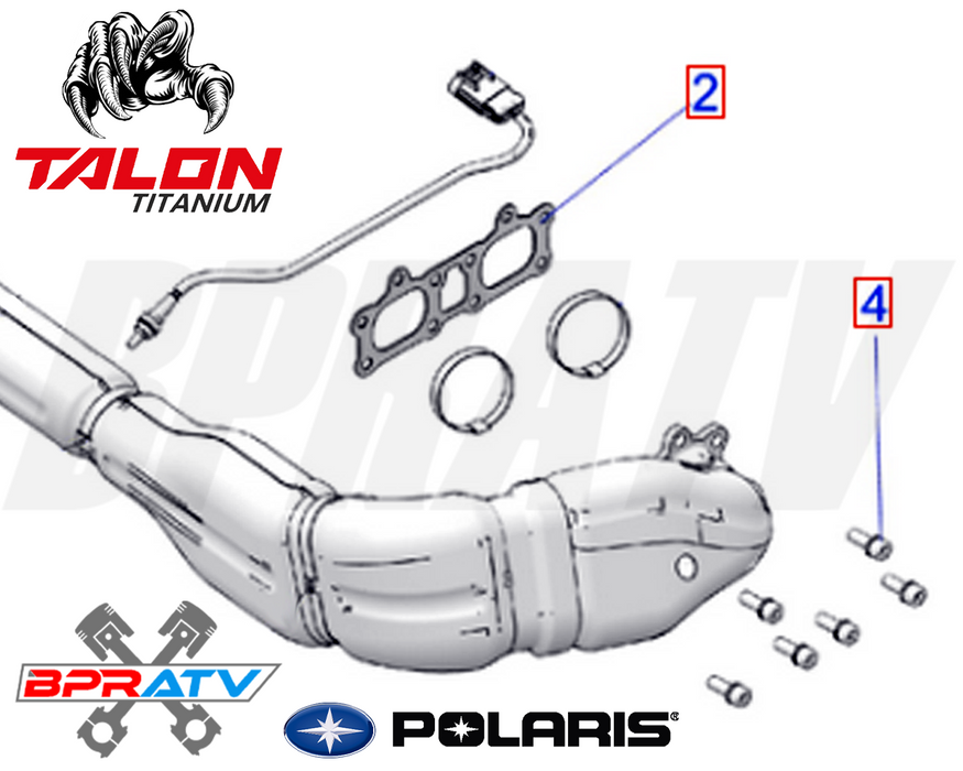 Cometic Manifold Exhaust Gasket Seal TITANIUM Bolts Polaris RZR XP 1000 3610184