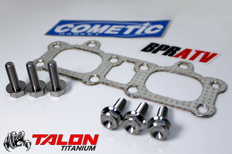BPRATV Titanium Exhaust Manifold Bolts & Cometic Gaskets Polaris General XP 1000